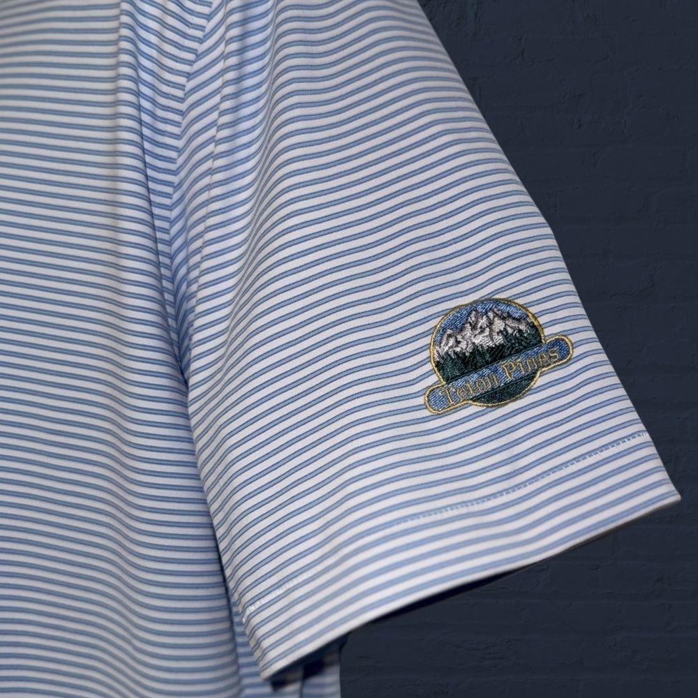 Peter Millar Crown Crafted Golf Polo L Teton Pines Country Club Wyoming - Picture 6 of 13